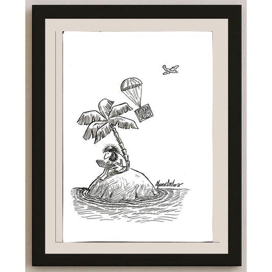 Afonso Carlos Fernandes 29x21cm Orijinal Karikatür BOD05792