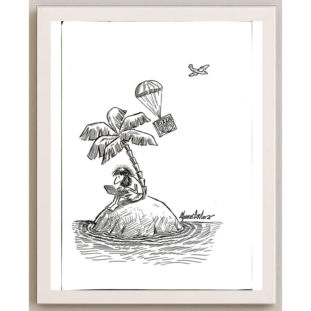 Afonso Carlos Fernandes 29x21cm Orijinal Karikatür BOD05792