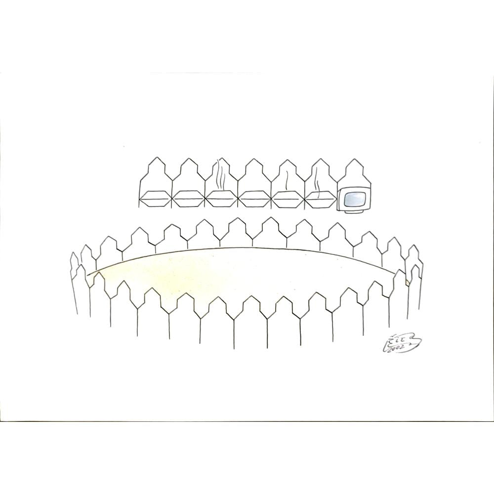 Vitalij Koryako 29x21cm Orijinal Karikatür BOD05793