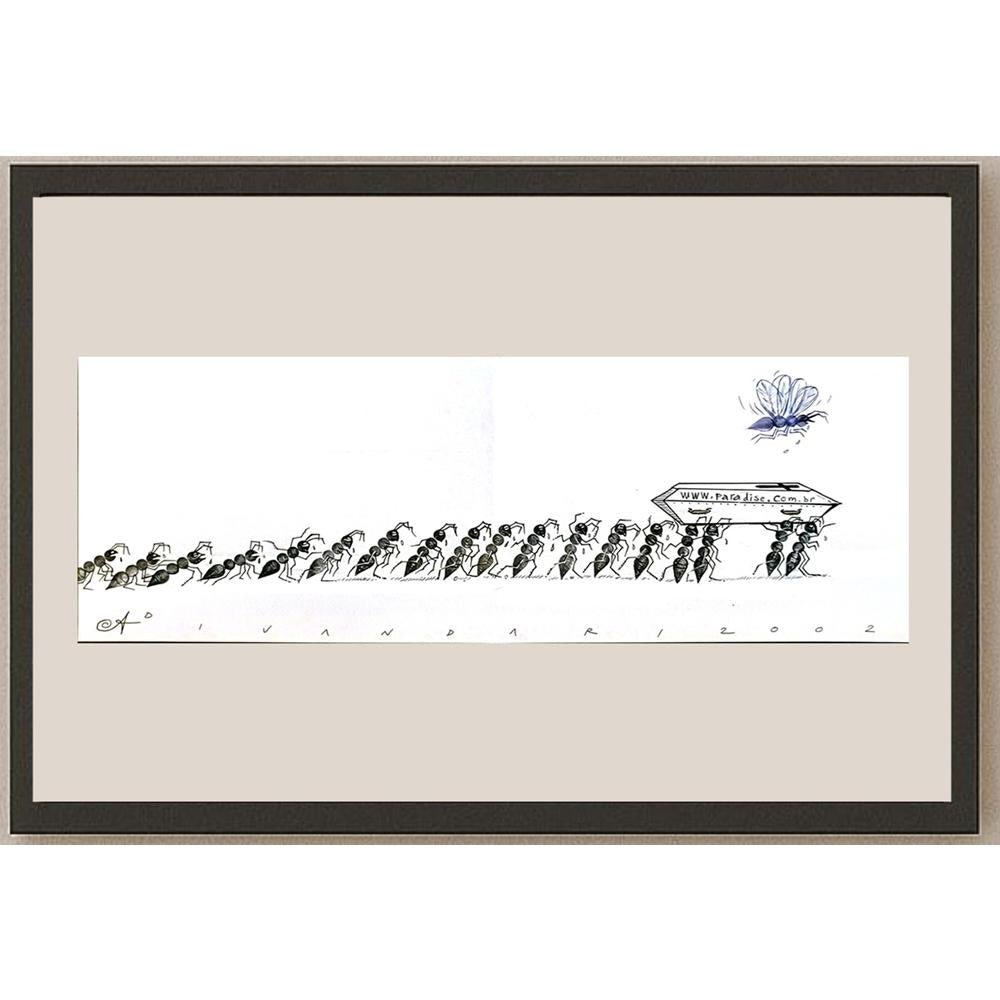 Ali Divandari 43x15cm Orijinal Karikatür BOD05795