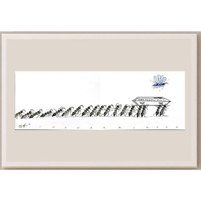 Ali Divandari 43x15cm Orijinal Karikatür BOD05795
