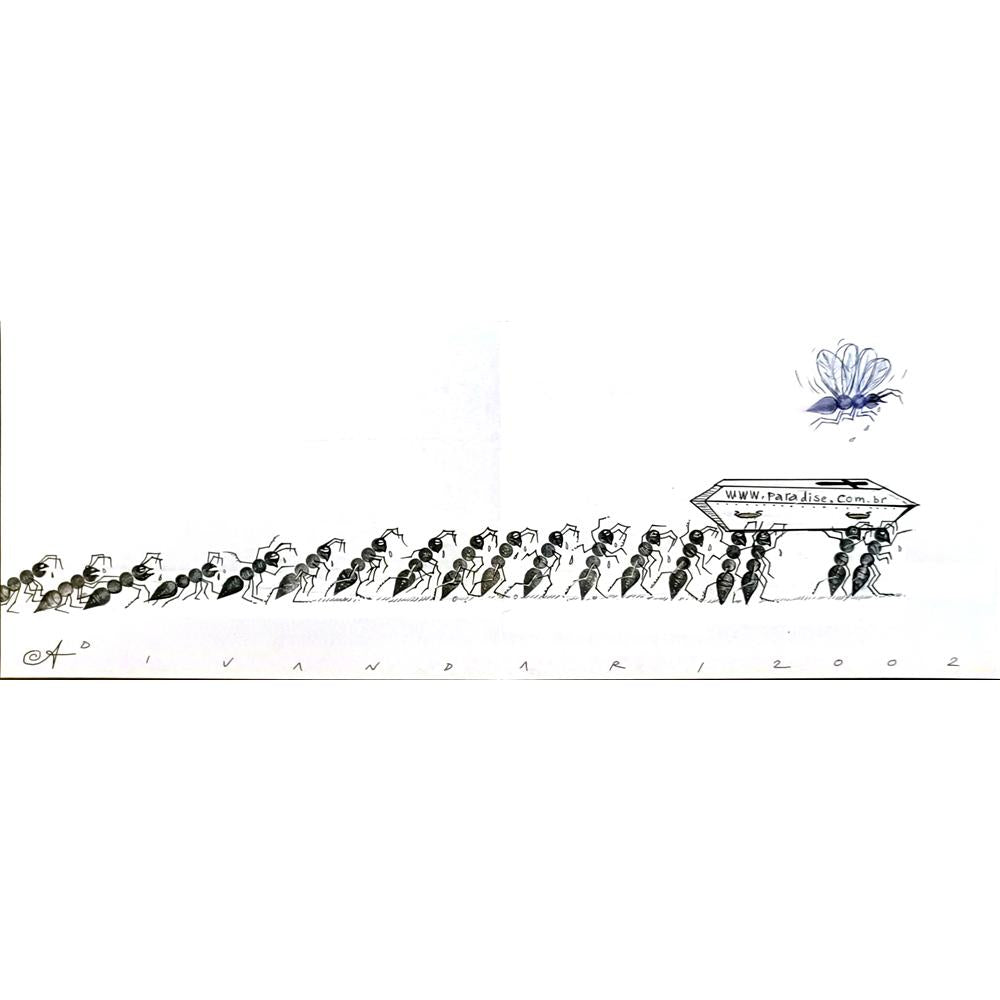 Ali Divandari 43x15cm Orijinal Karikatür BOD05795