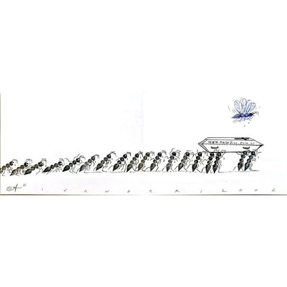 Ali Divandari 43x15cm Orijinal Karikatür BOD05795