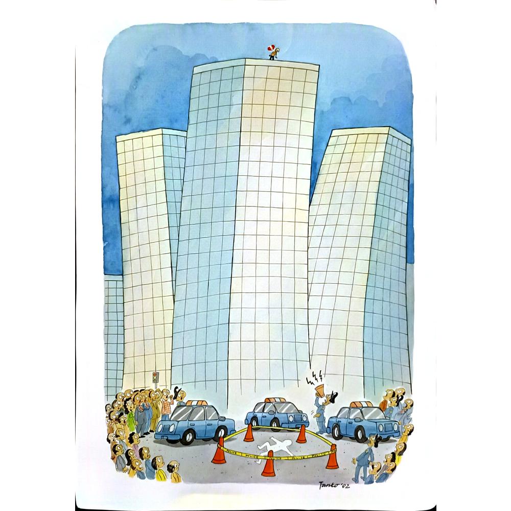 Arif Sutristanto 43x30cm Orijinal Karikatür BOD05797