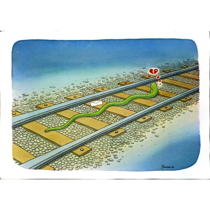 Arif Sutristanto 43x30cm Orijinal Karikatür BOD05798