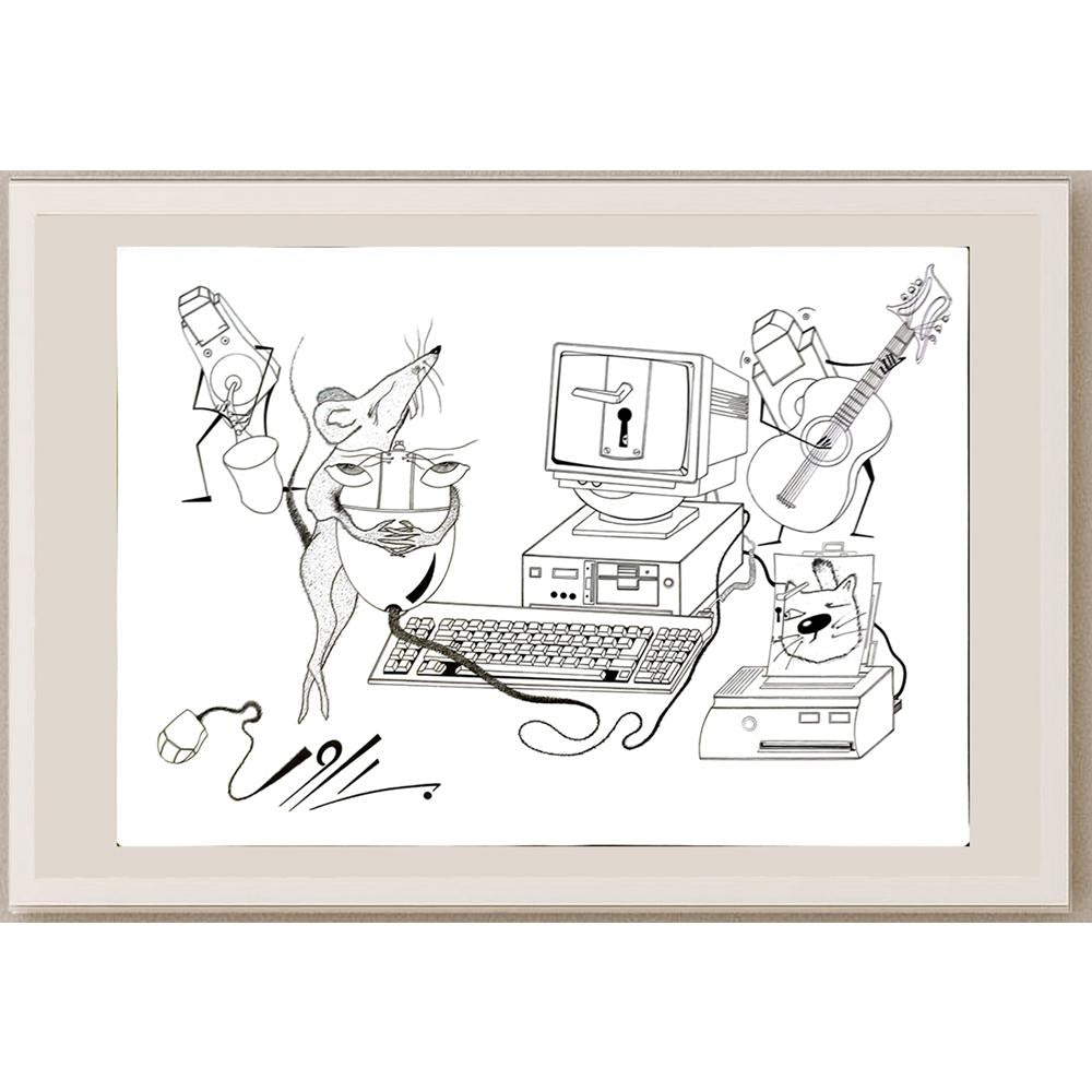Davar Najati 43x30cm Orijinal Karikatür BOD05802