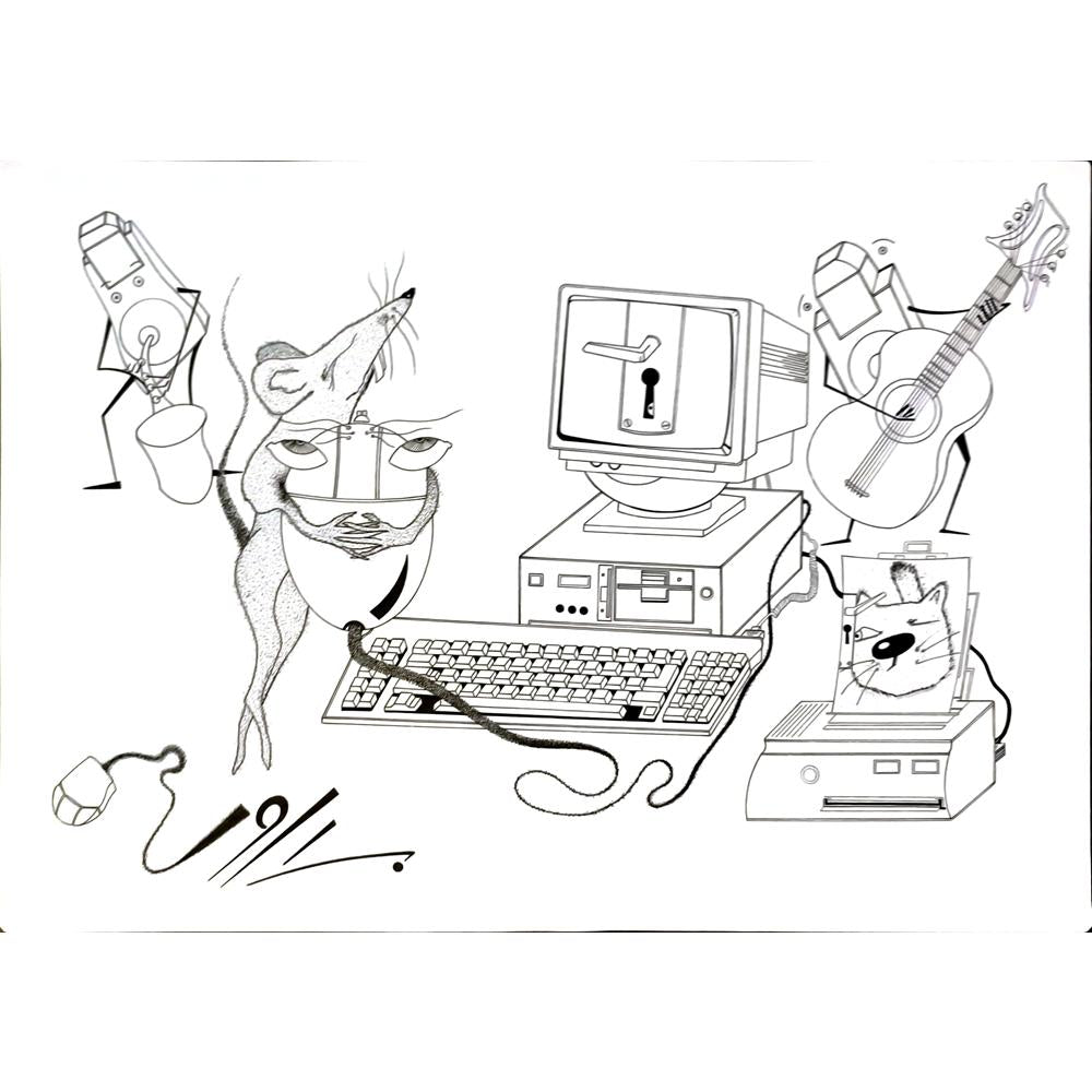 Davar Najati 43x30cm Orijinal Karikatür BOD05802