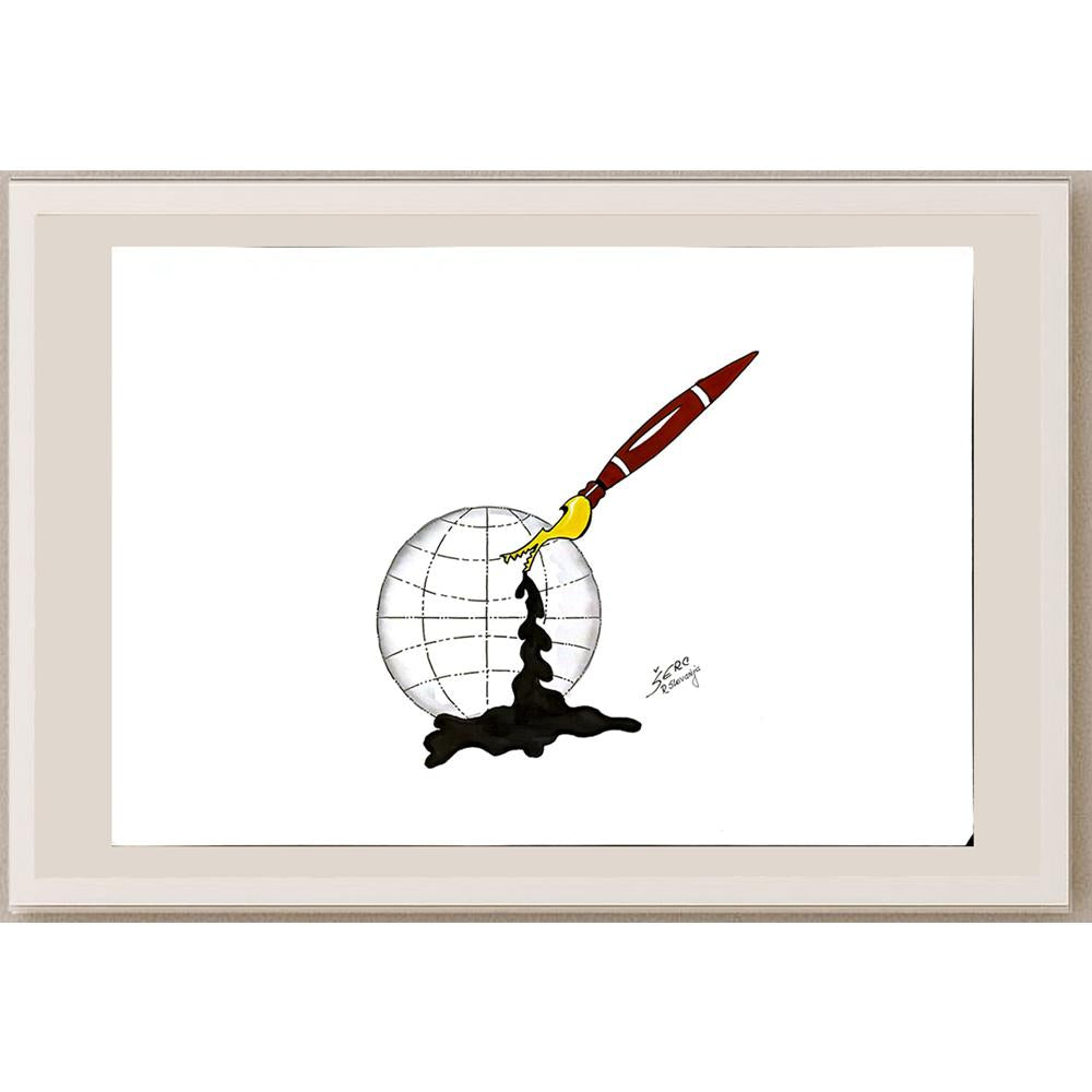 Stanko Serr 43x30cm Orijinal Karikatür BOD05804