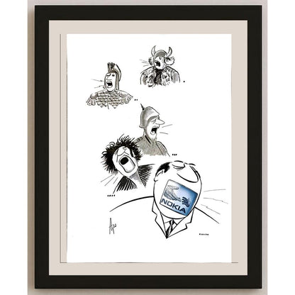 Milan Alasevic 43x30cm Orijinal Karikatür BOD05805