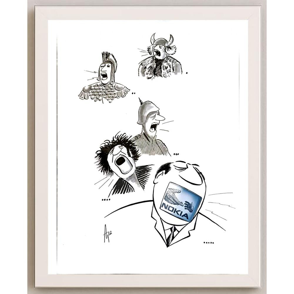 Milan Alasevic 43x30cm Orijinal Karikatür BOD05805