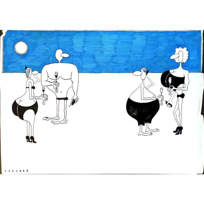Rooshan Gataullin 43x30cm Orijinal Karikatür BOD05808