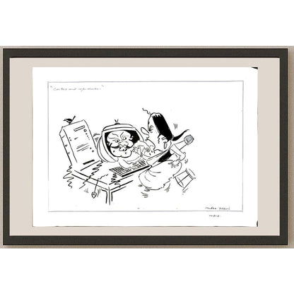 Madhu Yekkesi 43x30cm Orijinal Karikatür BOD05810