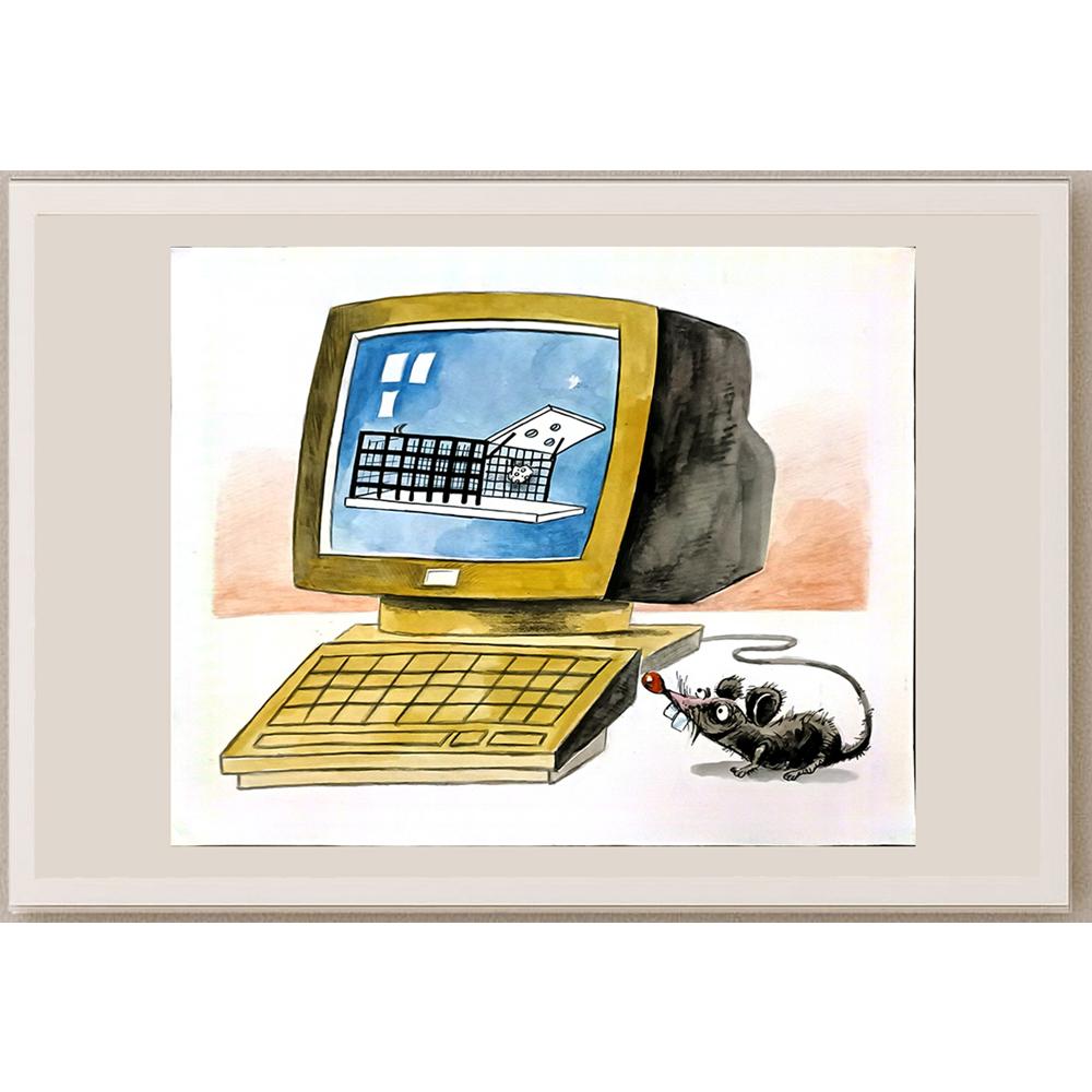Ivailo Tsvetkov 33x28cm Orijinal Karikatür BOD05811