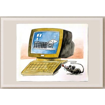 Ivailo Tsvetkov 33x28cm Orijinal Karikatür BOD05811
