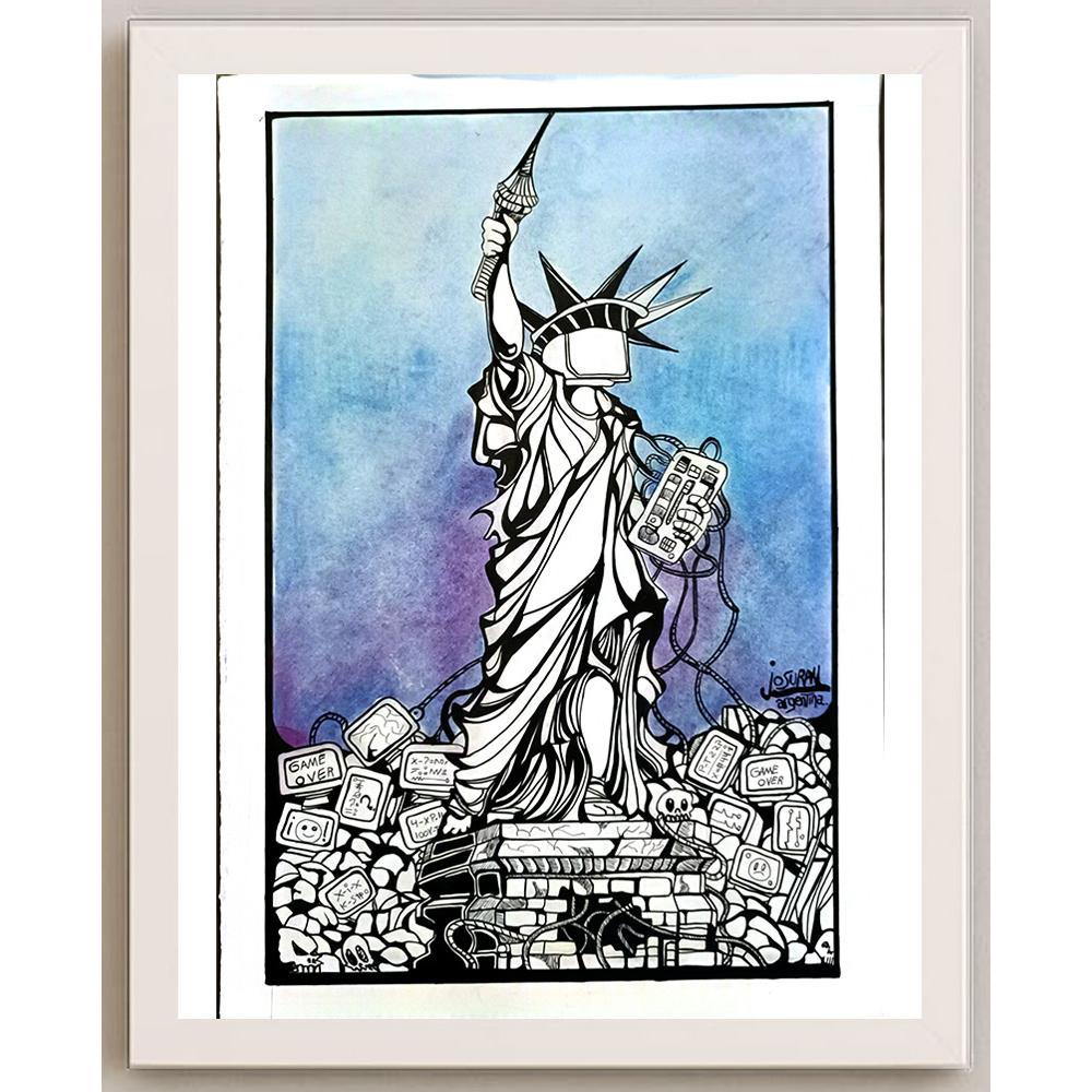 Josuran Oscar 43x30cm Orijinal Karikatür BOD05817