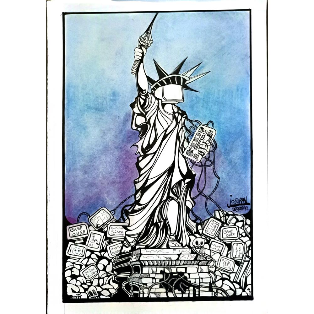 Josuran Oscar 43x30cm Orijinal Karikatür BOD05817