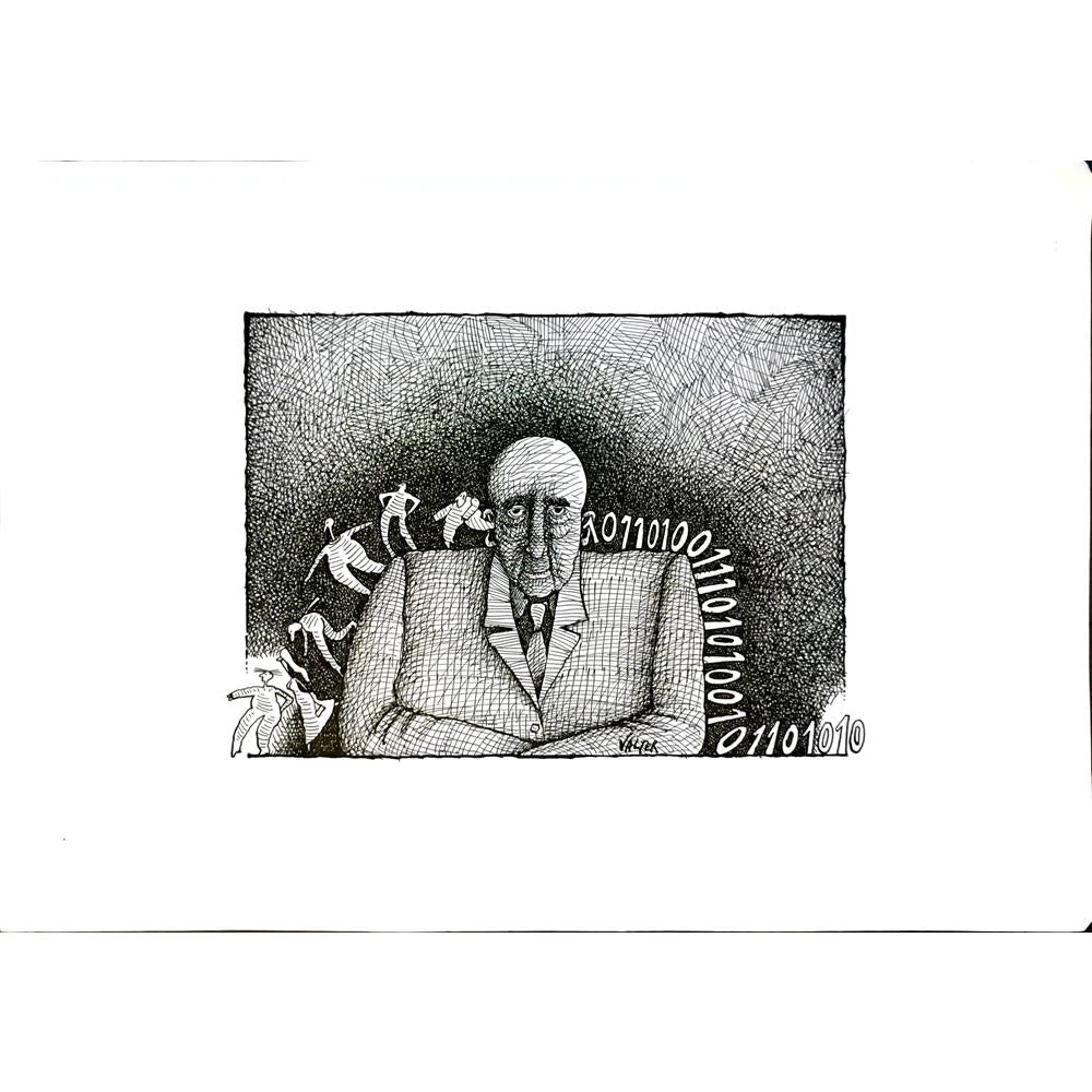 Jano Valter 43x30cm Orijinal Karikatür BOD05819