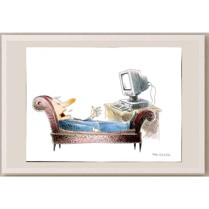 Eduardo Ferreria Grosso 43x30cm Orijinal Karikatür BOD05820