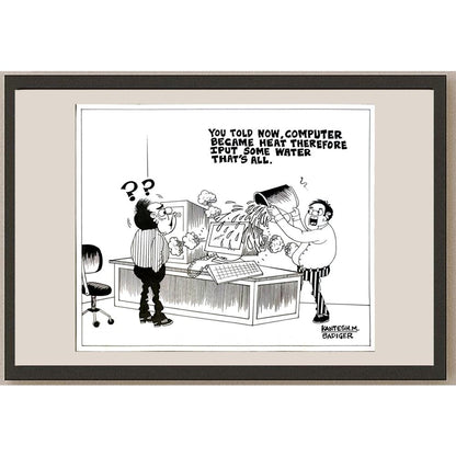 Kantesh Badiger 30x25cm Orijinal Karikatür BOD05822