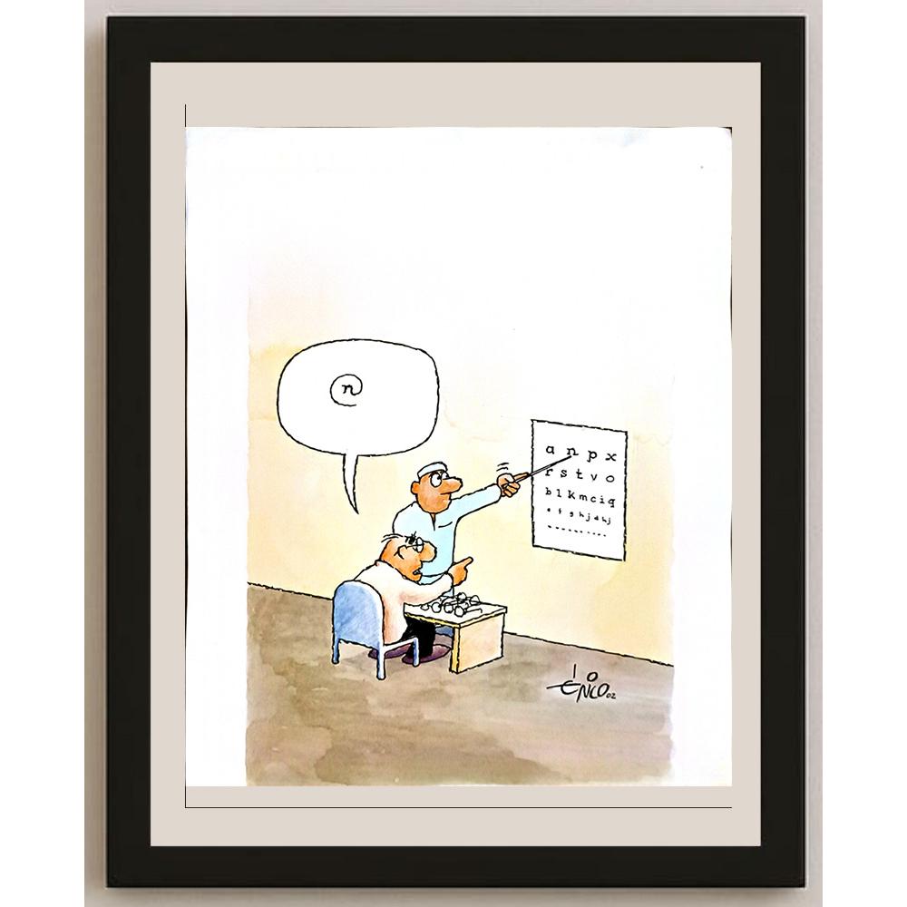 Erico Junqueira Ayres 43x30cm Orijinal Karikatür BOD05831