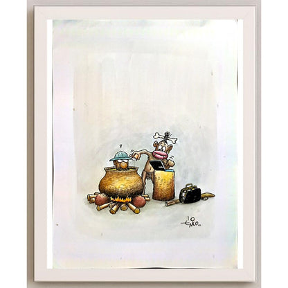 Erico Junqueira Ayres 43x30cm Orijinal Karikatür BOD05832