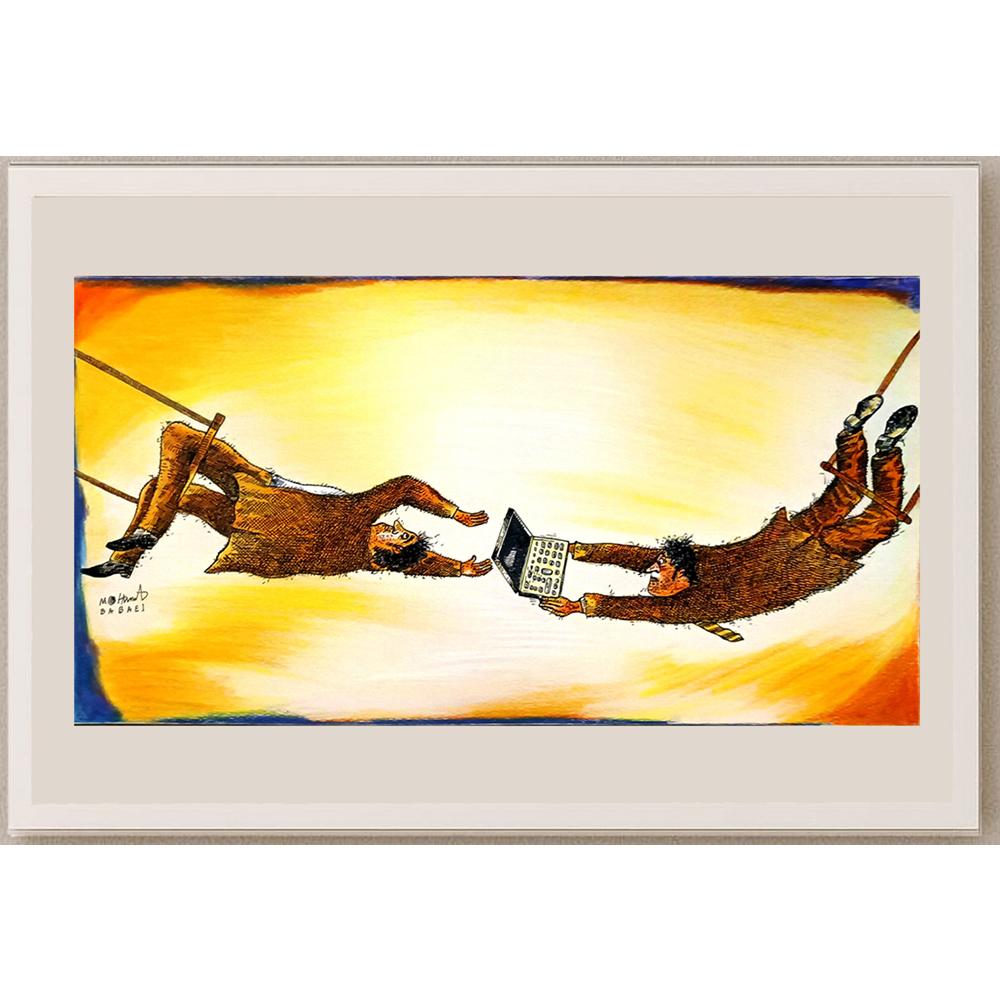 Mohammad Babaei 38x21cm Orijinal Karikatür BOD05835