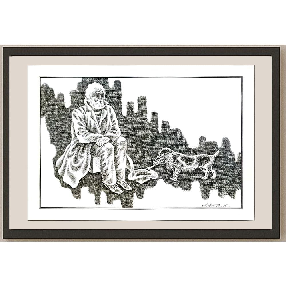 Aleksandr Astretsov 35x25cm Orijinal Karikatür BOD05837