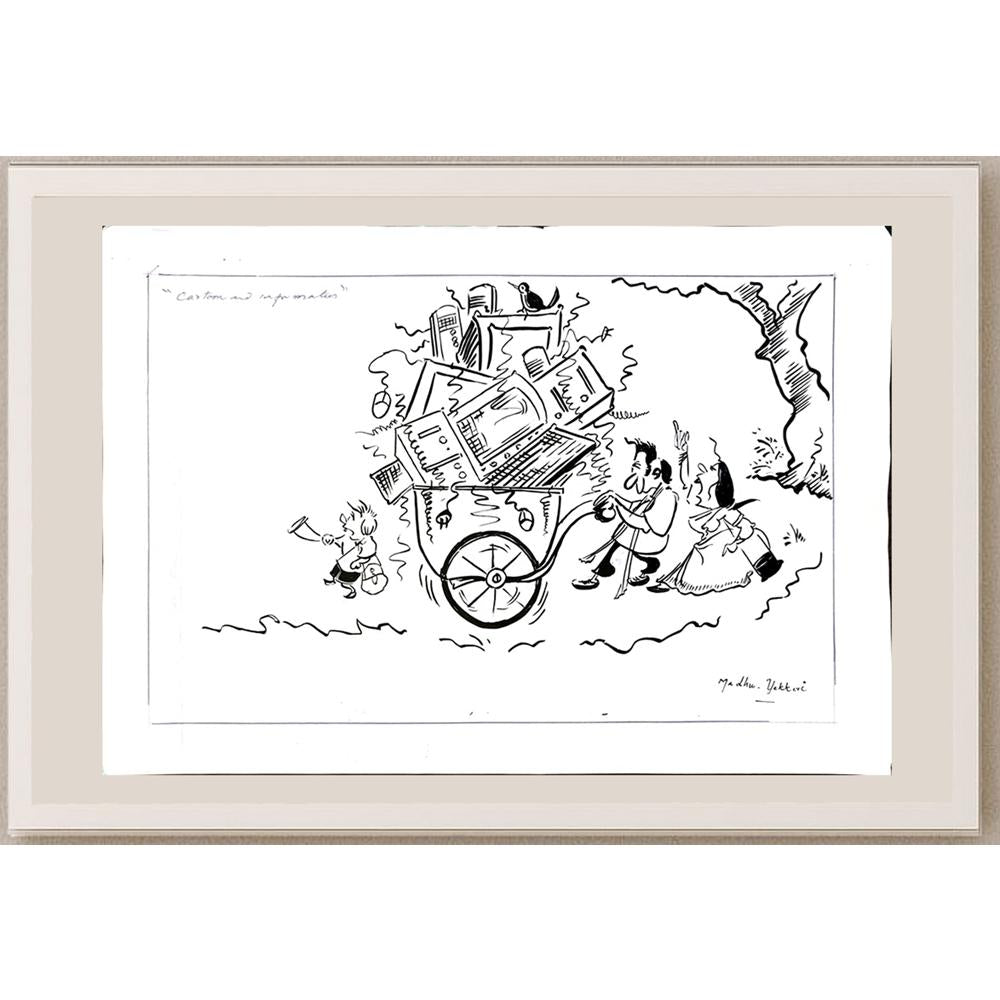 Madhu Yekkesi 43x30cm Orijinal Karikatür BOD05840