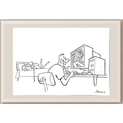 Airon Barretode Lacerda 43x30cm Orijinal Karikatür BOD05841