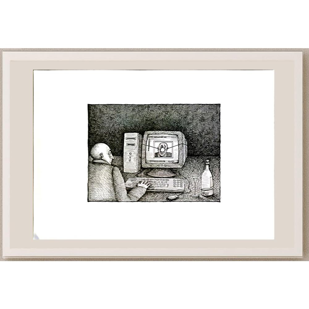 Jano Valter 43x30cm Orijinal Karikatür BOD05842