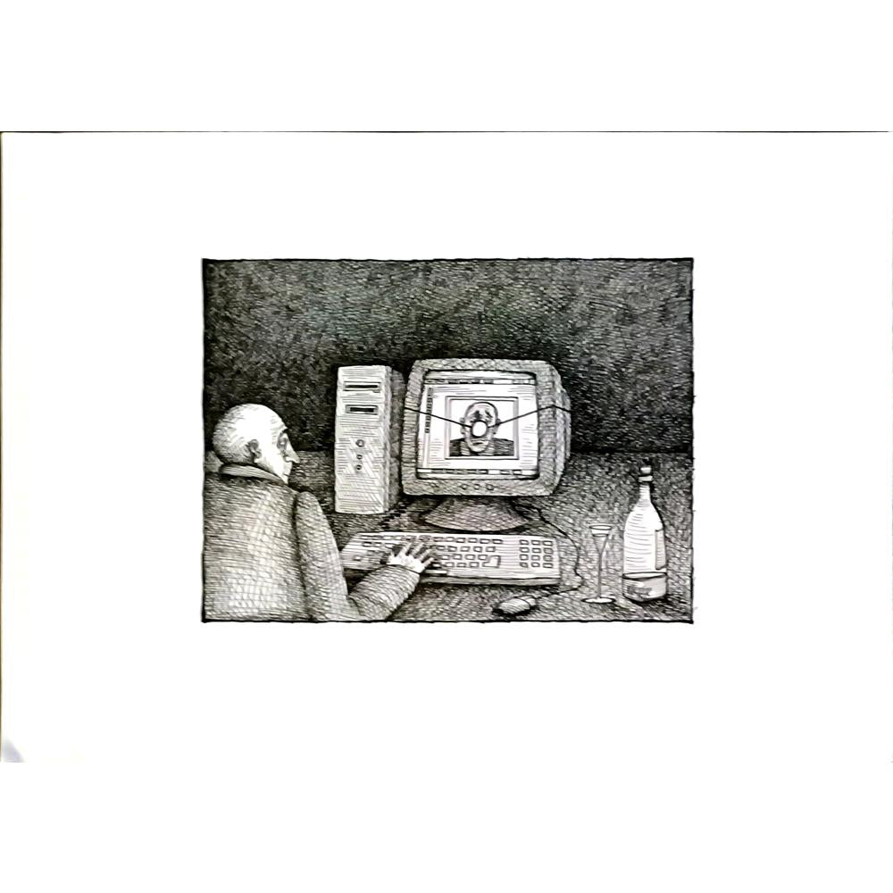 Jano Valter 43x30cm Orijinal Karikatür BOD05842