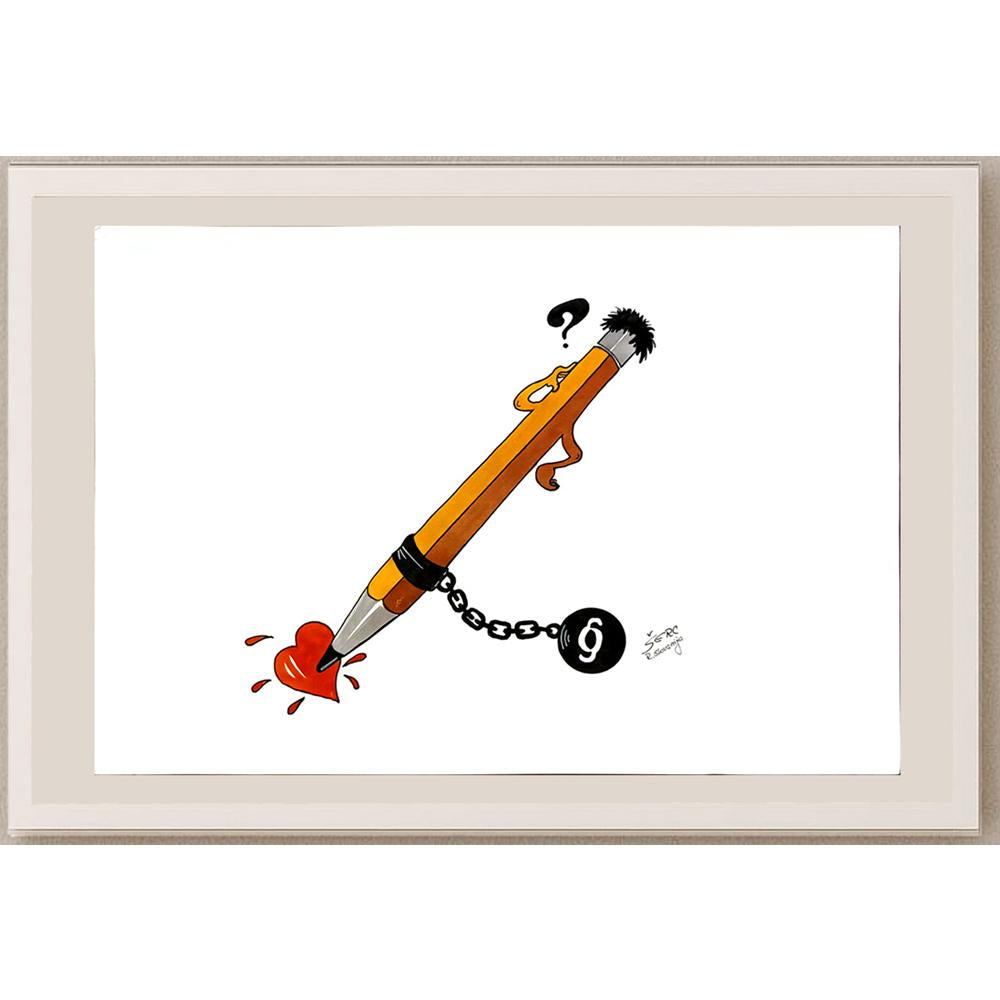 Stanko Serr 43x30cm Orijinal Karikatür BOD05845