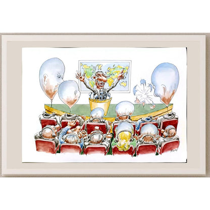 Romanov Vladimir 43x30cm Orijinal Karikatür BOD05846