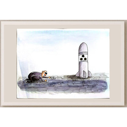 Leng Yan Ping 35x25cm Orijinal Karikatür BOD05852