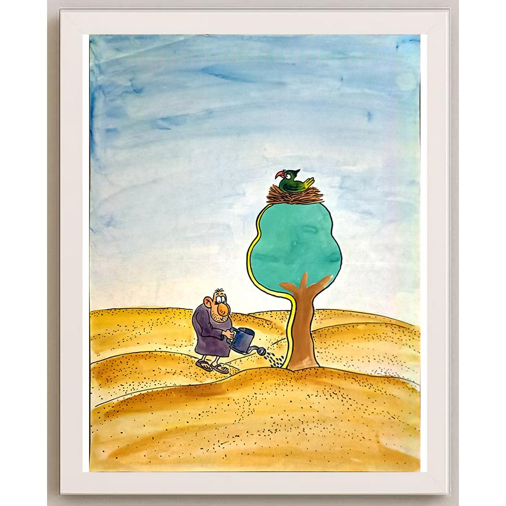 Leng Yan Ping 35x25cm Orijinal Karikatür BOD05853