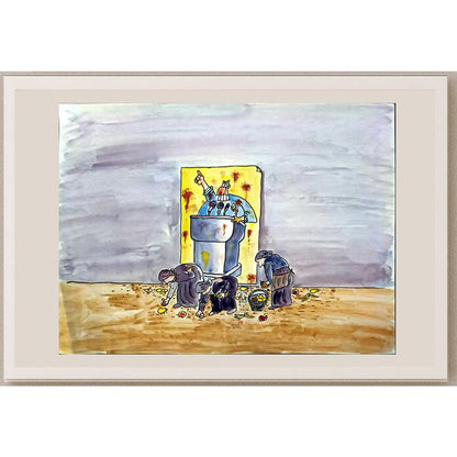 Leng Yan Ping 35x25cm Orijinal Karikatür BOD05854
