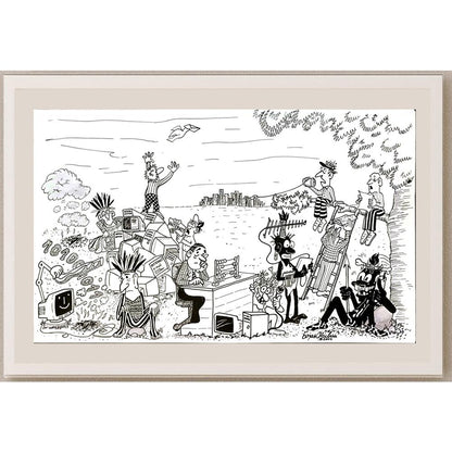 Bojan Zivic 35x23cm Orijinal Karikatür BOD05857