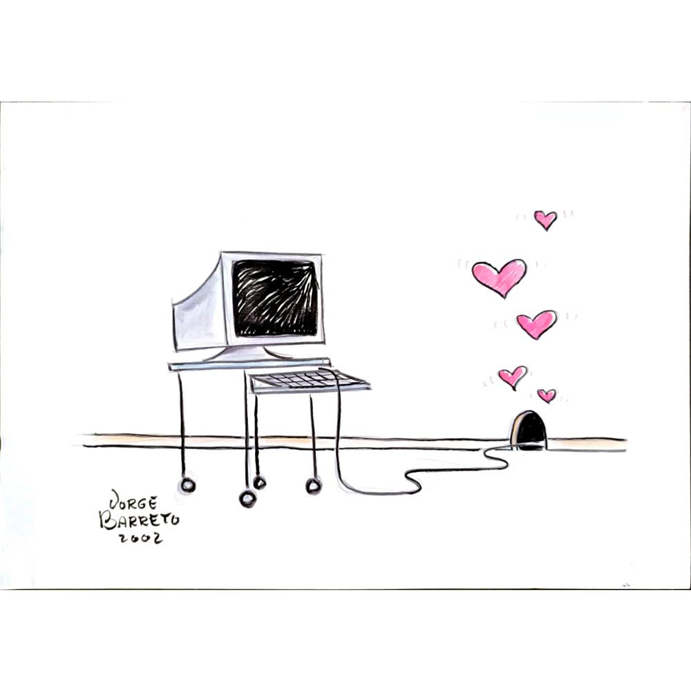 Jorge Barreto 35x25cm Orijinal Karikatür BOD05859