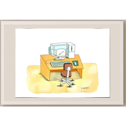 Tadashi Fukano 35x25cm Orijinal Karikatür BOD05860