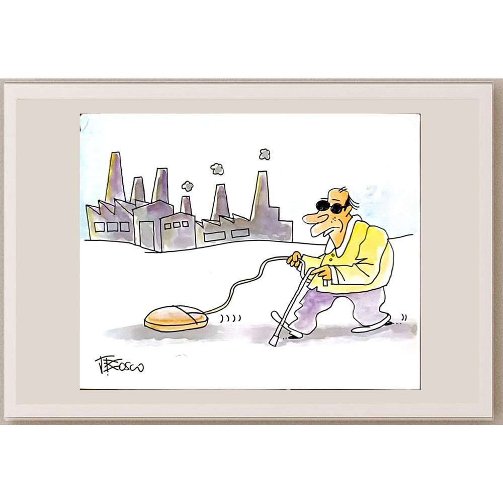 Joao Bosco Jaco De Azevedo 33x27cm Orijinal Karikatür BOD05861