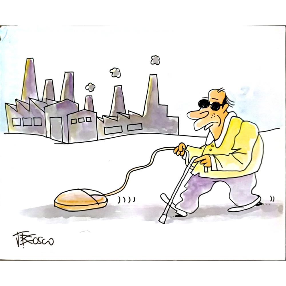 Joao Bosco Jaco De Azevedo 33x27cm Orijinal Karikatür BOD05861