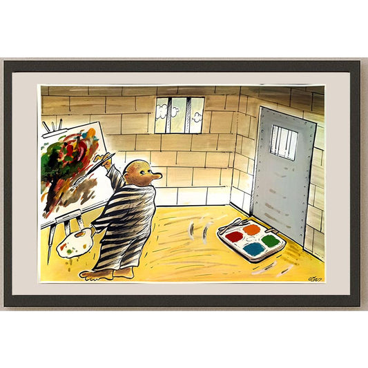 Oğuz Gürel 43x30cm Orijinal Karikatür BOD05863