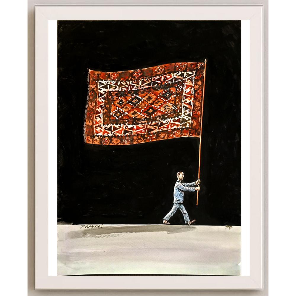 Jugoslav Vlahovic 35x25cm Orijinal Karikatür BOD05882