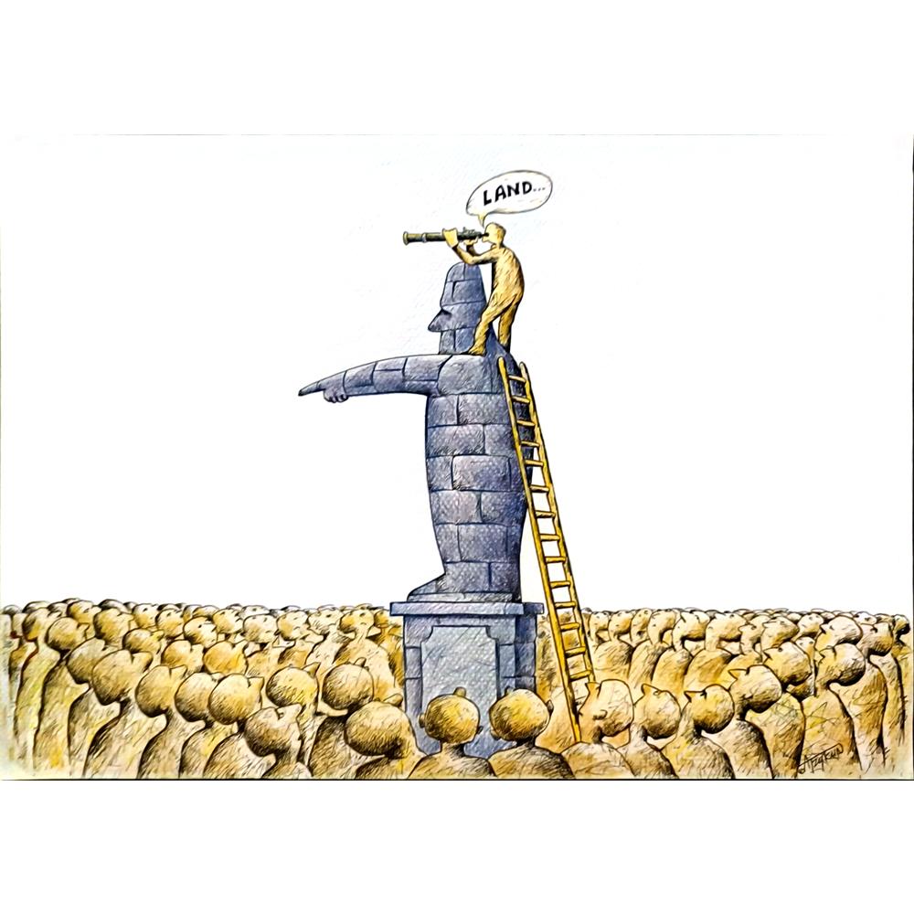 Arkady Tzkun 43x30cm Orijinal Karikatür BOD05890