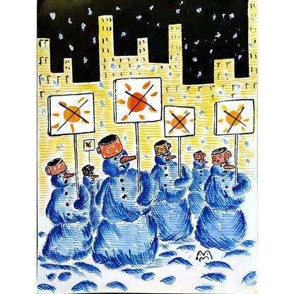 Mileta Miloradovic 43x30cm Orijinal Karikatür BOD05893