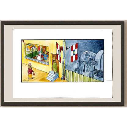 Lukasz Baran 43x30cm Orijinal Karikatür BOD05898