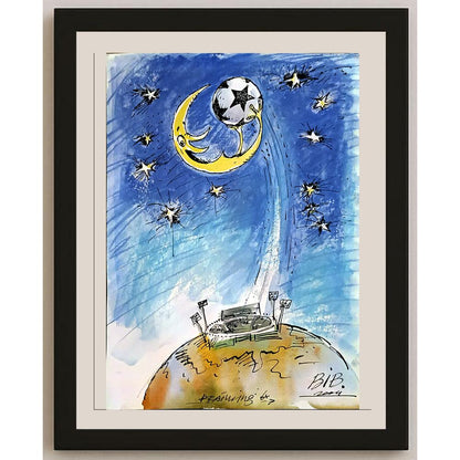 Viacheslav Bibishev 43x30cm Orijinal Karikatür BOD05900