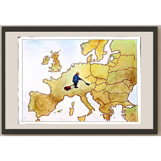 Frantisek Bojnican 43x30cm Orijinal Karikatür BOD05906