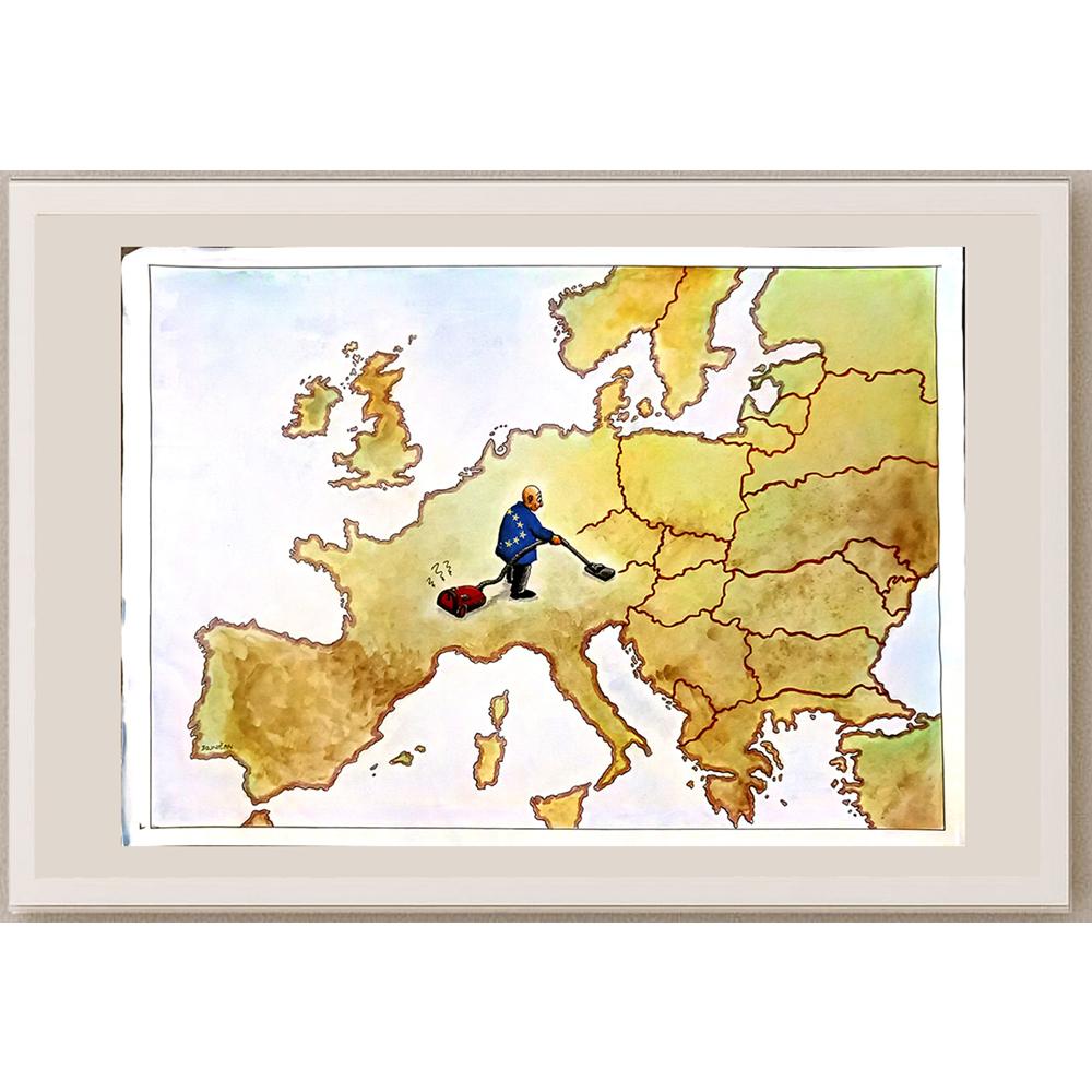 Frantisek Bojnican 43x30cm Orijinal Karikatür BOD05906