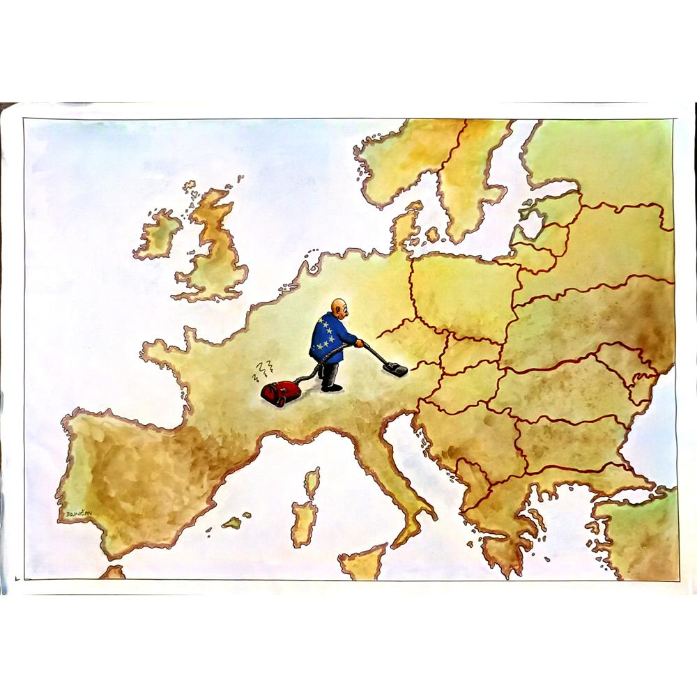 Frantisek Bojnican 43x30cm Orijinal Karikatür BOD05906